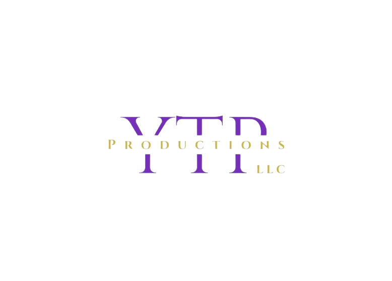 Logo with 'VTI Productions LLC' in purple and gold text.